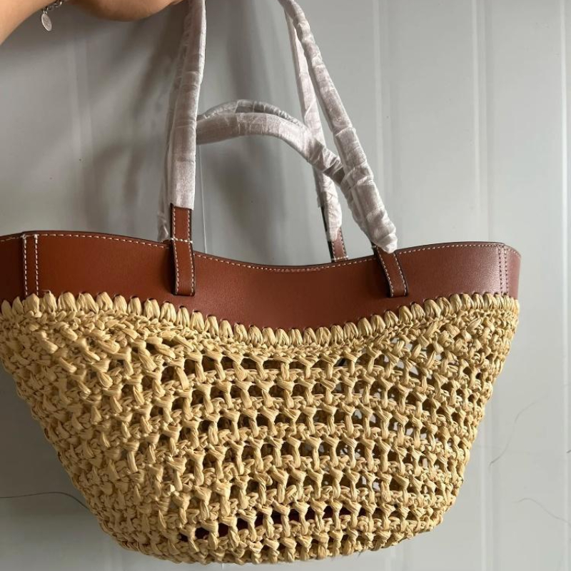 Women'S Raffia Bags - Tas Pantai Tenun Berongga Bermerek Tas