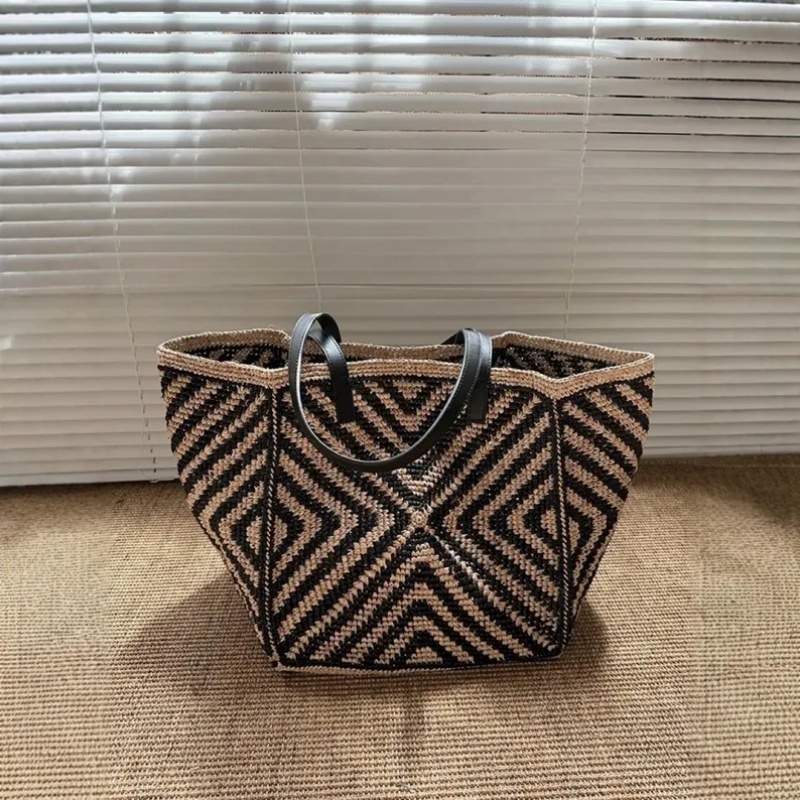 Women'S Raffia Bags - Tas tote anyaman jerami raffia besar