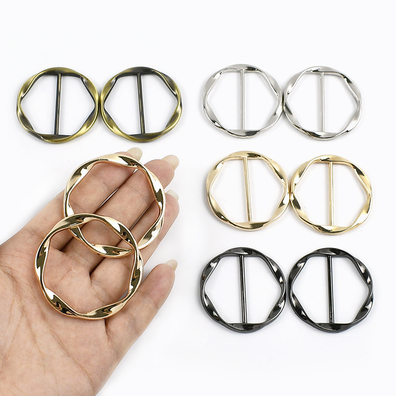 Circle Round Bag - 5/10/20Pcs 35/40mm Gesper Logam Bulat untuk