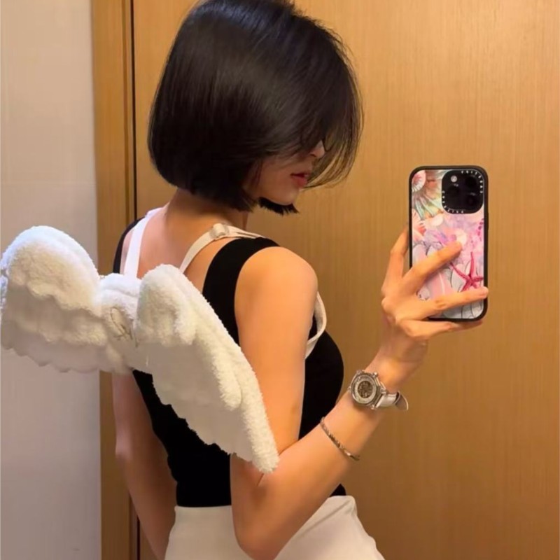 Women Bags White - JIAERDI Ransel Sayap Malaikat Putih Manis