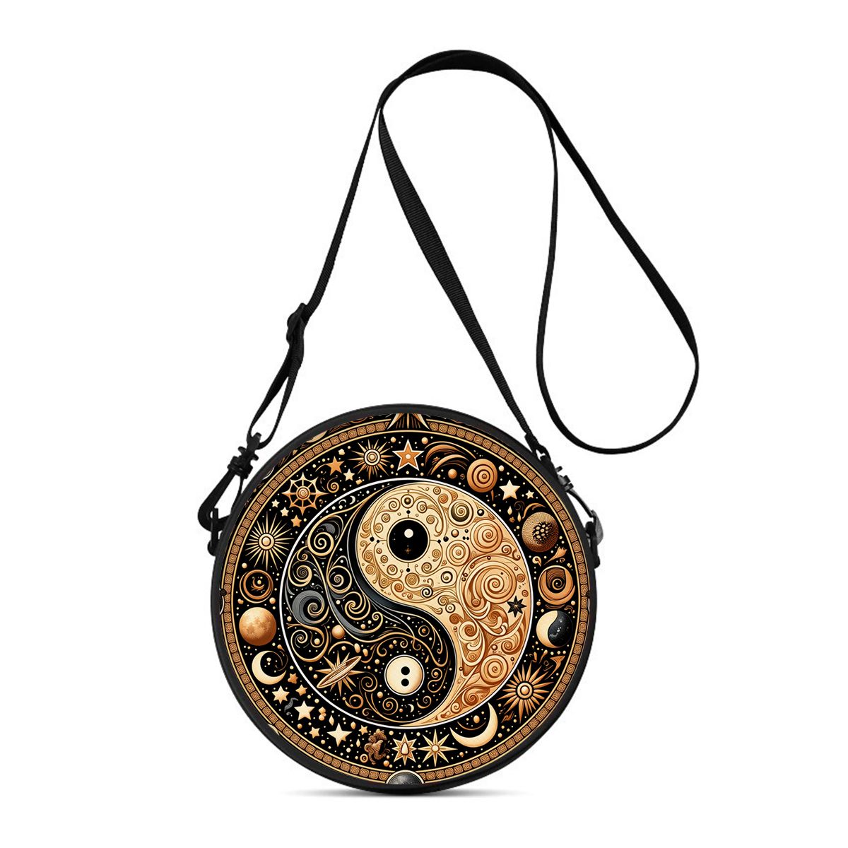 Circle Round Bag - Tas Selempang Wanita Motif Delapan Trigram,