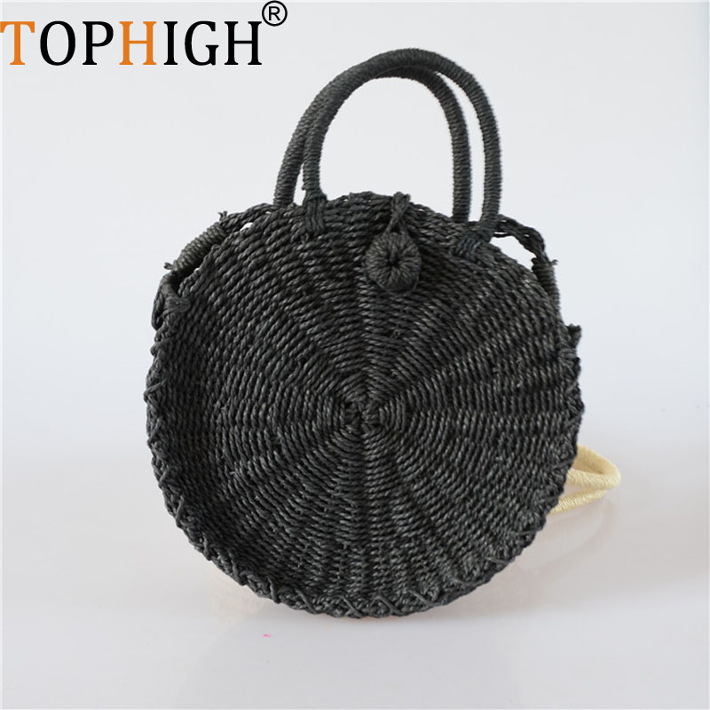 Circle Round Bag - TOPHIGH Dompet Wanita Tas Bundar Pantai