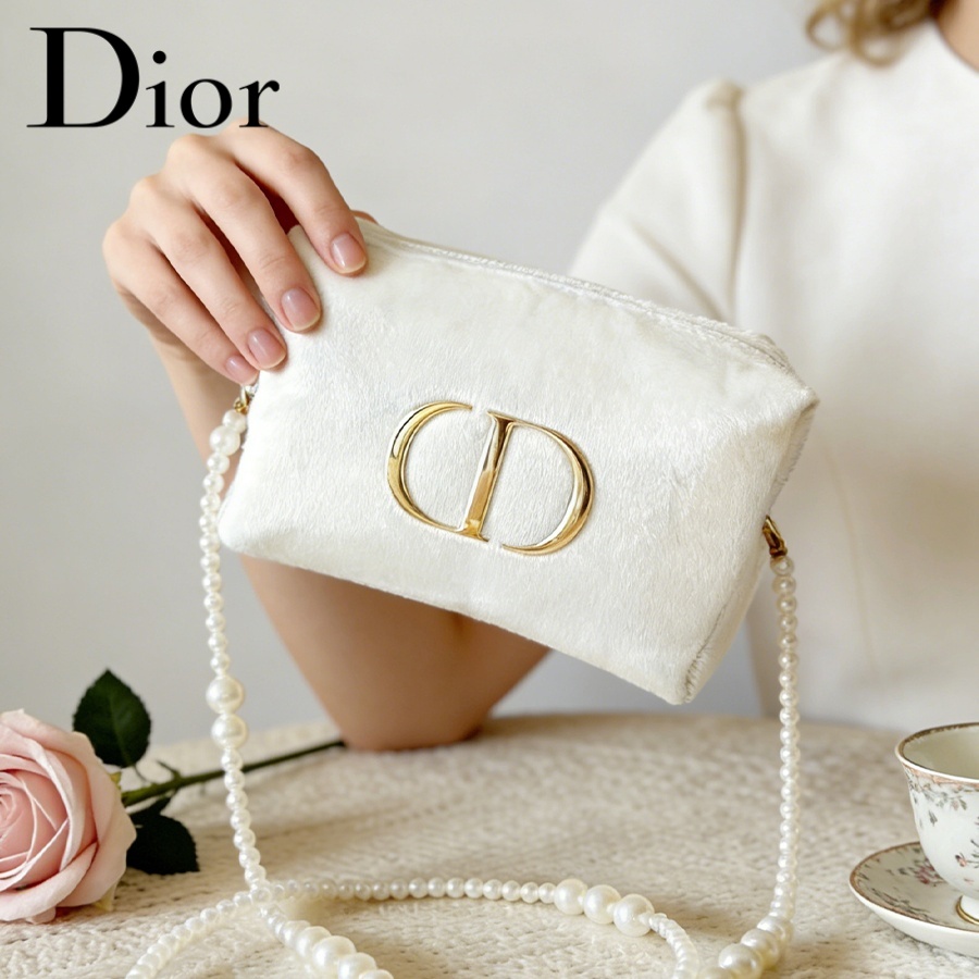 Tas Dior Tas Kosmetik Perjalan - Women Bags White ulasan dan harga