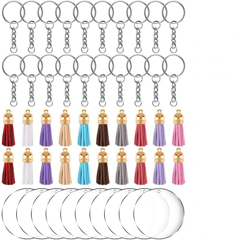 30Set DIY Akrilik Cakram Jerni - Circle Round Bag ulasan dan harga