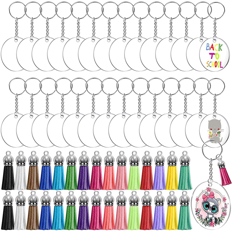 30Set DIY Akrilik Cakram Jerni - Circle Round Bag ulasan dan harga