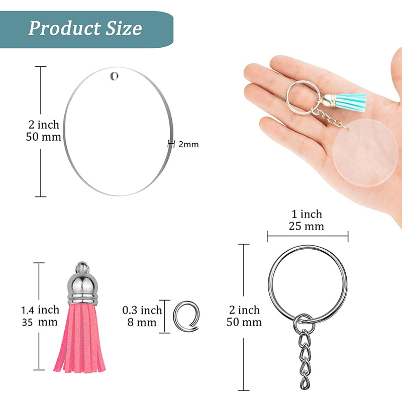 30Set DIY Akrilik Cakram Jerni - Circle Round Bag ulasan dan harga