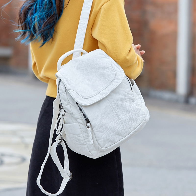 Tas punggung wanita, ransel pu - Women Bags White ulasan dan harga